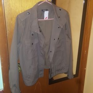 Torrid lightweight army green utility jacket